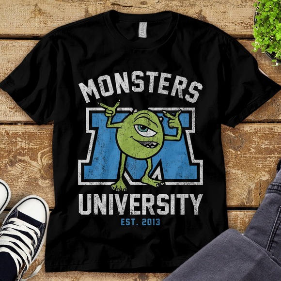 Disney Monsters University Mike Graphic Unisex Tee Adult T-shirt Kid Shirt - Picture 1 of 2